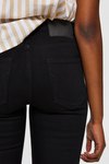 Selected Femme Slfida Mw Skinny Shorts Black Denim 