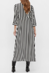 YAS Yassavanna Long Shirt Dress Black Stripe 